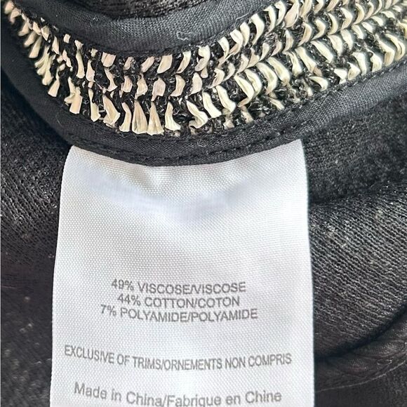 Tory Burch Gray Black Raffia Sweater Style 12152141 Size Medium $395 - Picture 13 of 13